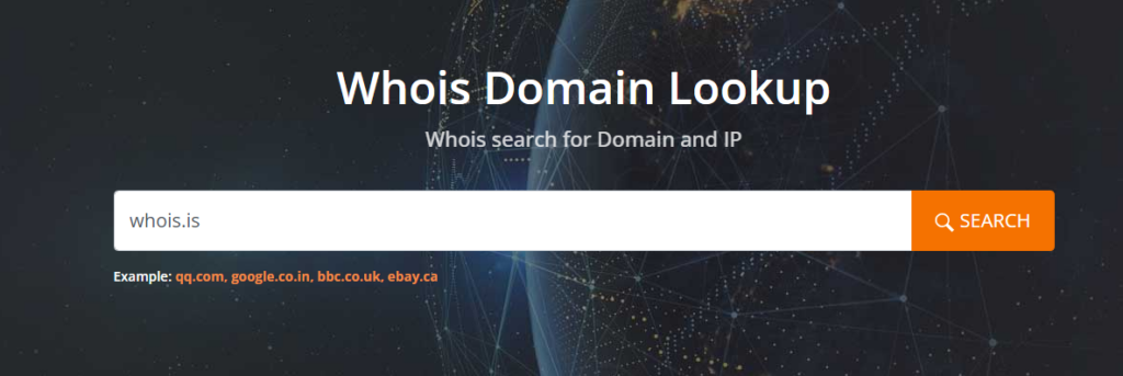 Conducting a WHOIS.COM Lookup