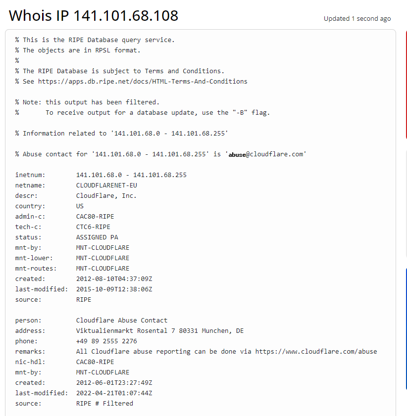 Use Whois.com's Free IP Lookup Tool