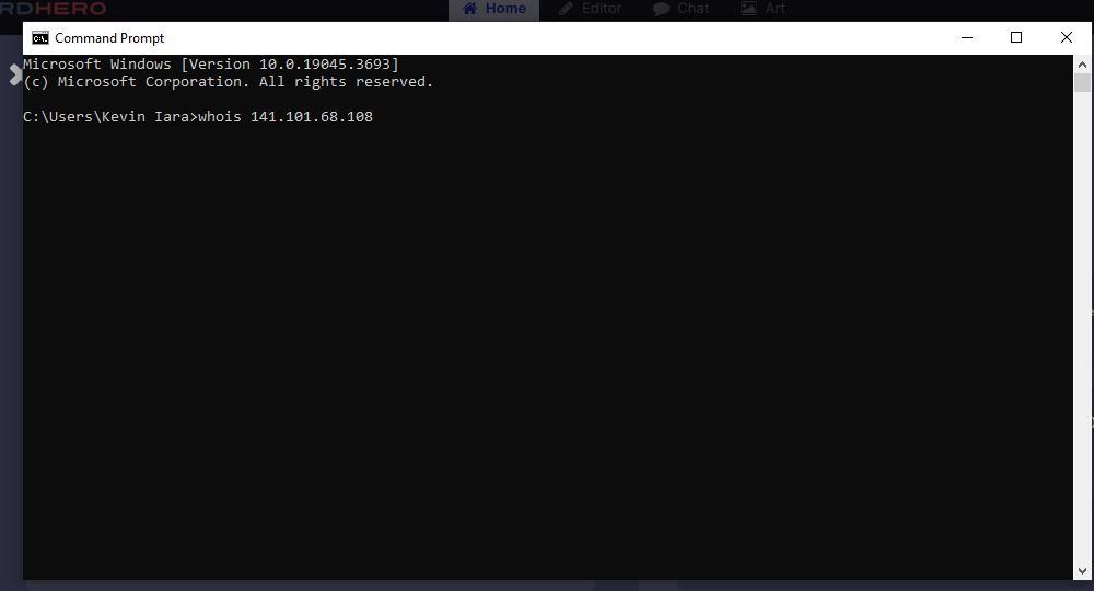 Use Command Line WHOIS